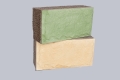 Block with a layer of textured «Rough chipping» (green,blue)
